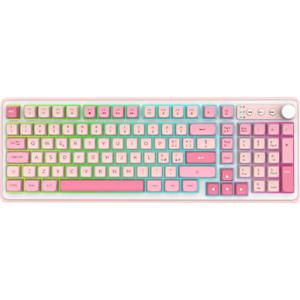 WESDAR Tastiera gaming/ufficio RGB 103 pulsanti,inclusi i pulsanti multimediali retroilluminazione RGB brillante,controllo del volume tramite manopola,Layout QWERTY ltaliano
