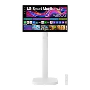 LG Swing 32U889SA Monitor Smart Portatile Touch 32" 4K, base con rotelle, webOS con app di streaming, Wi-Fi, Bluetooth, AirPlay, Screen Share, Speaker Stereo 10W, 3x USB-C, Telecomando, Bianco