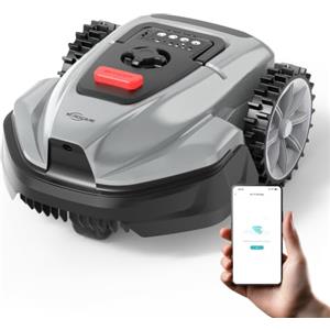 YARDCARE V3 robot tagliaerba senza cavo perimetrale, navigazione visiva, rilevamento di 150+ ostacoli e controllo tramite app, 50 dB, robot tagliaerba per giardini piccoli e medi, strisce magnetiche