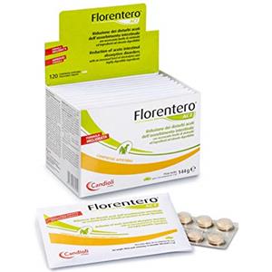 Candioli PA2353 Florentero Mangime Complementare per la Riduzione dei Disturbi Acuti dell'Assorbimento Intestinale per Cani e Gatti, 120 Compresse
