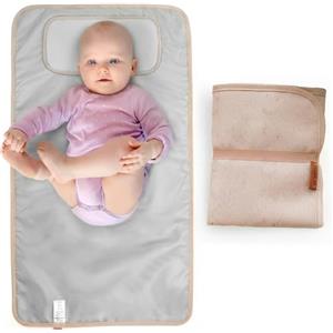 Hamur Home Fasciatoio portatile, impermeabile, 40 x 70 cm, riutilizzabile, lavabile in lavatrice, per avvolgere in viaggio (tinta unita beige)