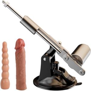 ALITERCY Sex Machine con Dildo Realistico per Uomo e Donna, Macchina Automatica con Movimento a Spinta e Rotazione, Love Machine Hands-Free ad Alta Velocità 600 RPM con Ventosa, Giocattolo Portatile per Coppie