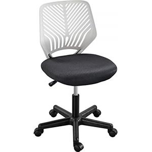 Soberine Sedia Ufficio Scrivania Girevole Regolabile, Sedia da ufficio Ergonomica Senza Braccioli a Rotelle in Rete Traspirante Portata 136 kg Grigio Scuro
