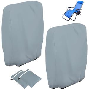 Omtofo 2 Pezzi Copertura di protezione per sedia a sdraio pieghevole, antipolvere, impermeabile, anti-UV, copertura per sdraio da giardino, 210DOxford Copertura per Sedia a Sdraio, W71 x H110 cm