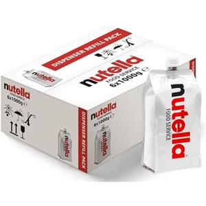 Generico Crema Spalmabile alle Nocciole e Cacao FOOD SERVICE, Formato Sac a Poche, adatto a Dispenser per nutella 1kg [FORMATO SCORTA DA 6 CONFEZIONI]