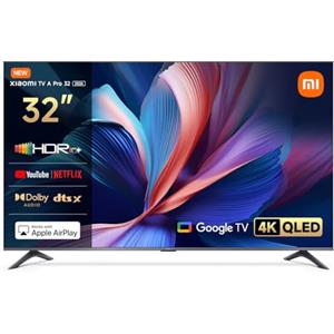 XIAOMI TV A Pro 32, 32 pollici (81 cm), QLED, Smart TV, Google TV, Triple Tuner DVB-C/S/S2/T/T2,Dolby Audio, DTS Virtual:X, DTS-HD, Controllo Vocale, Compatibile con Apple Airplay & Google Cast