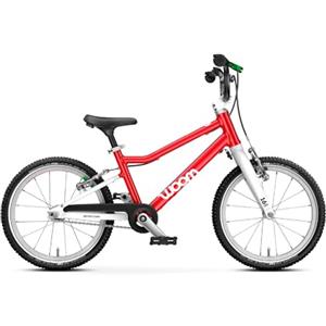 Woom GO 3 Superlight - Bicicletta per bambini, ruote da 16, bicicletta leggera ad una velocità, con freni a mano, per bambini dai 4 ai 6 anni, colore: rosso