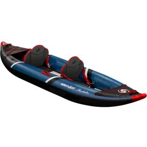 Sevylor Charleston Kayak gonfiabile per 2 persone, fondo ad alta pressione, canoa robusta in PVC rinforzato, con Dry Pack, manometro e pinna rimovibile, portata fino a 196 kg