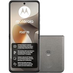 Motorola Razr 70 5G (XT2657-1) 256 GB di memoria + 8 GB di RAM 6,9 Android 16 senza SIM sbloccato di fabbrica Dual SIM (Nano SIM + eSIM) Flip Smartphone (PANTONE Bright White)