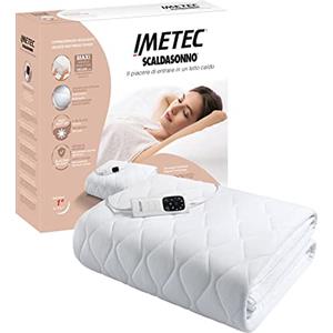Imetec Scaldasonno Adapto - Scaldaletto singolo maxi 195x90 | Coprimaterasso anallergico trapuntato | Basso consumo | Riscaldamento rapido | Comando 6 temperature