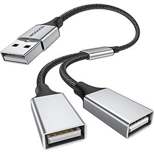 MOGOOD Sdoppiatore Y USB2.0 Maschio a Due USB-A Femmina Ricarica Dati