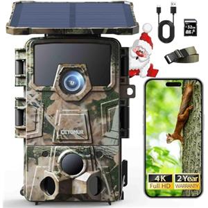 CEYOMUR 4K UHD Fototrappola Solare, Wifi 6 Fototrappola Notturna