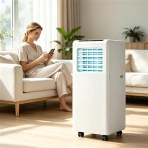 GEJLELDS Condizionatore d'Aria Portatile, unità AC da 14000 BTU, raffredda Fino a 40 m², Silenzioso con deumidificatore, Telecomando, Timer 24 Ore per Camera da Letto, Ufficio, Camper 4100BTU