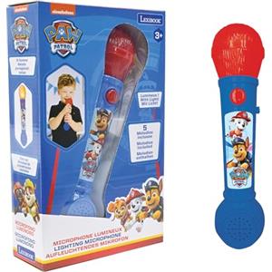 Lexibook Paw Patrol Microfono Luminoso per Bambini, Giocattolo Musicale, Altoparlante Integrato, efetti Luminosi, Melodie Pre-registrati Incluse, Blu/Rosso, MIC80PALXB