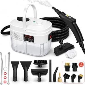Normodic Pulitore a vapore per apparecchi portatili con serbatoio da 1,4 l, pulitore a vapore da 2500 W per la casa, tempo di riscaldamento di 15 secondi, 3 bar, pulitore a vapore manuale con 3 livelli di