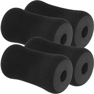CRAFTHROU 4 Pezzi Foam Foot Pads Roller Cover per Macchine Fitness, Nero