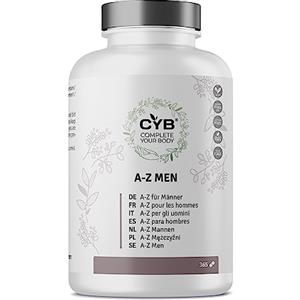 CYB Complete your Body CYB | Multivitaminico Completo per Uomo - 365 Compresse 1 Anno di Fornitura 1 al Giorno - Contiene Vitamina D Vitamina C Magnesio Vitamina B12 e Ferro - Integratore Quotidiano