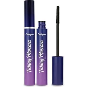 Evdayam Mascara Tubing Nero Confezione da 2: Tenuta Senza Fatica, Effetto Long Lash Extension, Lunghezza, Volume e Impermeabile