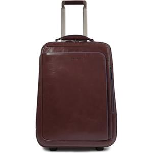PIQUADRO - Trolley Cabina Porta Abiti Pelle Blue Square - Unisex - Mogano