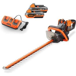 Fuxtec Tagliasiepi a batteria FUXTEC 40V E2HSSET - Lunghezza di taglio 61cm - Spessore di taglio 26mm - 2 batterie da 20V - Impugnatura girevole - Tagliasiepi per arbusti e siepi