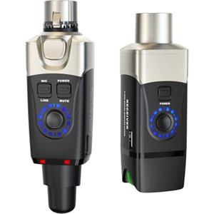 XVIVE U3 - Sistema Microfono Wireless Ricaricabile con Trasmettitore/Ricevitore, Trasmissione in Banda 2,4Ghz - 5 Ore di Autonomia, Compatibile con Mixer Audio, Microfono Dinamico e Casse Acustiche