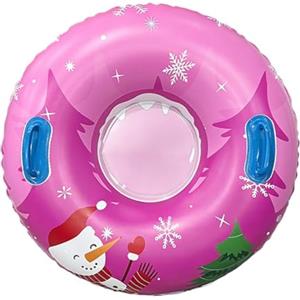 Generico Ciambella neve resistente Tubo scivolo gonfiabile rotondo per neve con | Anello Da Slittino Ispessito Per Esterno Inverno Marciapiede Piscina Spiaggia Riunioni Feste Sport