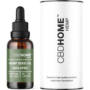 CBD HOME Olio di Semi di Canapa Isolato 40% - 30 ml - Base di Cocco e Semi di Canapa Biologici - Pressato a Freddo - Senza Additivi né Solventi - 100% Vegetale - Certificato Biologico UE