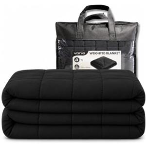Vonia Coperta ponderata 9kg per adulti, coperta pesante 150x200 cm, nero | Weighted blanket per letto singolo o divano, pressione profonda come un abbraccio per rilassarsi la sera, uomo e donna