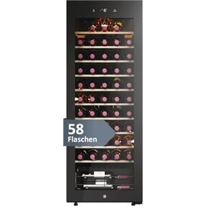 Haier HWS58GGH1 condizionatore per vino 50 SERIE 3 / Numero di bottiglie max. 58/1 zona/WiFi & hon-app/compressore a bassa vibrazione/porta in vetro impermeabile / 10 ripiani in legno/illuminazione a
