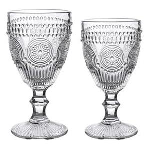 BRANDANI set 12 bicchieri calici acqua e vino in vetro trasparente Mandhi