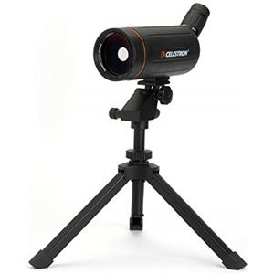 Celestron 52238 Mini Mak 70 mm Cannocchiale angolato - Maksutov - Ottimo per la visione a lungo raggio - Oculare zoom 25-75x - Ottica multistrato - Rivestimento in gomma - Treppiede da tavolo incluso