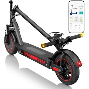 ApexSurge Monopattino Elettrico per Adulti - Velocità Massima 25 KM/H, Motore 350/500W, Pneumatici Solidi 8.5/10'', Autonomia Massima 35/40/45KM, Doppio Freno, APP, Pieghevole e Carico Massimo 120 KG