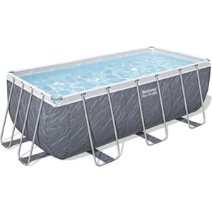 Bestway 56722-7 Set piscina fuori terra Steel Pro MAX da 4,12 m x 2,01 m x 1,22 m, grigio