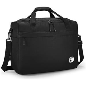 YOODI 40x30x15 Air France British Airways Jet 2 Borsone Da Viaggio Aereo Bagaglio A Mano Impermeabile Borsa Viaggio 18L Pieghevole Borsoni Travel Bag Per Donna Uomo (Nero)