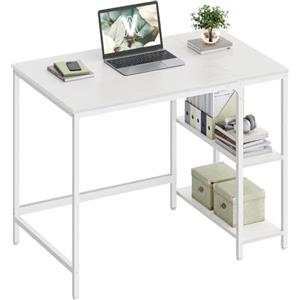 VASAGLE Scrivania per Computer, Scrittoio, 100 x 50 x 76 cm, Moderno, Tavolo da Lavoro, per Ufficio Camera da Letto Soggiorno, Bianco Acero LWD046W01