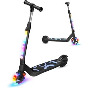 TS TST GRP LLC TST - Monopattino elettrico per bambini dai 6 ai 10 anni, con luci LED, monopattino per bambini con 3 livelli di regolazione, scooter elettrico per bambini con ruote da 5,3 e velocità massima 10 km/h