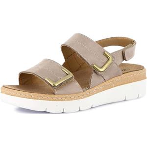 GRÜNLAND Moll Sandalo Comfort Donna, Vera Pelle, Doppia Fibbia Regolabile, Chiusura a Strappo, Plantare Estraibile Dry-Soft in Lattice e Pelle, Suola Conforma, Tacco 4,5 Cm