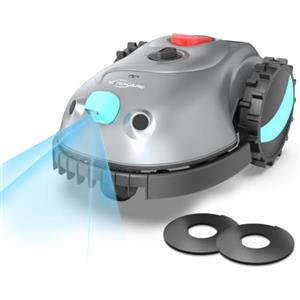 YARDCARE V100 Robot Tagliaerba Senza Filo Perimetrale, Navigazione Visiva, Evita gli Ostacoli(150 tipi), Robot Tosaerba a Batteria da 4,0 Ah con Lama di Ricambio