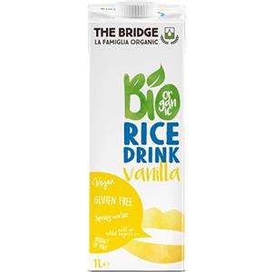 The Bridge - Bio Rice Drink Vanilla - Bevanda Biologica a base di Riso alla Vaniglia (Formato da 1 litro, Scatola da 12 pezzi)