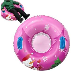 Generico Slittino gonfiabile per neve Tubo gonfiabile rotondo per neve con maniglie | Anello da slittino con maniglia Feste e raduni all'aperto, sport invernali, , piscina e spiaggia