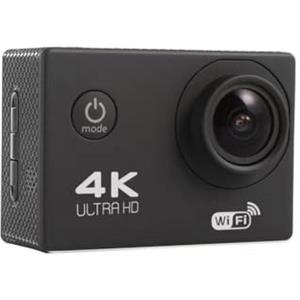 zeroupshop Macchina fotografica compatta di azione 4K Ultra HD 30FPS con controllo WiFi Schermo da 2.0 pollici 170 gradi grandangolare fotocamera subacquea per snorkeling supporto casco