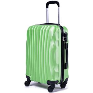 R.Leone Ryanair 55x40x20 cm Valigia Trolley Bagaglio a mano 4 Ruote rimovibile Ultraleggero in ABS Autonomo 20373N (Verde, Valigia 55X40X20cm)