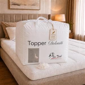 Tex family TOPPER per Materasso in PIUMINO Oca TEX TIROL © DOLOMITI 50% Piumino Oca / 50% Piuma Oca - Singolo cm. 80x190