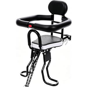 XPJBKC Seggiolino per bicicletta per bambini, con supporto anteriore regolabile, per bambini, con guardrail rimovibile e pedali, per bambini da 1 a 5 anni, carico 40 kg, per MTB Road