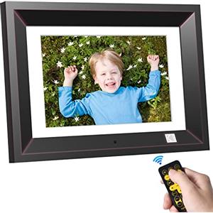 KODAK Cornice Digitale Elettronica da 10,1 pollici, schermo IPS, lettore foto/musica/video, calendario e sveglia, compatibile con USB o scheda SD, rotazione automatica, con telecomando
