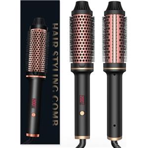 UKLISS Thermal Brush 38mm Spazzola Termica, Display LCD 120-210 ℃, | Spazzola Calda,Usato come Pettine, Spazzola Lisciante, Arricciacapelli Spazzola, Spazzola Capelli Ricci a Doppia Tensione