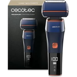 Cecotec Rasoio Elettrico a Lamina 6 Lame PrecisionCare X-Trimm ProElite 6000. Motore 8000rpm, LED, Autonomia 100 min, Display, Ricarica Rapida, IPX6, Uso con Cavo o Batteria, Rasatura Efficace