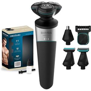 Cecotec Rasoio Multigrooming 5 in 1 PrecisionCare Multigrooming 5in1. Batteria Litio, Autonomia 60min, Lame Acciaio Inox, Testina Rotativa con 3 Lame, Waterproof IPX5