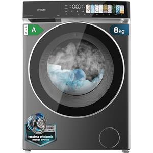 Cecotec Lavatrice 8 Kg Carica Frontale Bolero DressCode 8970 Direct Drive Steel. Motore Direct Drive, 1400RPM, 11 Programmi, SchermoFullColor, Porta XXL, Funzione Vapore, Luce Interna, Stop&Go, Steel