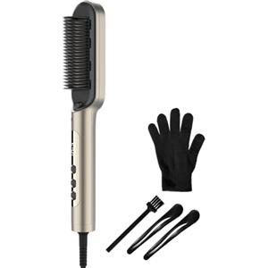 Cecotec Spazzola lisciante con tecnologia Ionica InstantCare Liscia IonTech. 23 denti, 9 impostazioni di temperatura, rivestimento in ceramica, riscaldamento a 30 s, chip anti-scottatura, guanto e